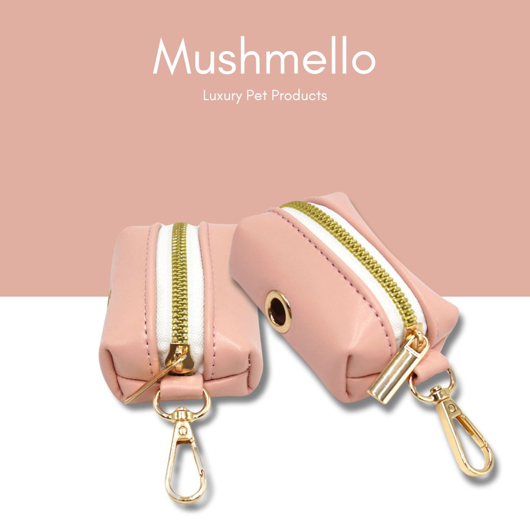 Luxury Rope Leash and Leather Collar Set - Baby Pink