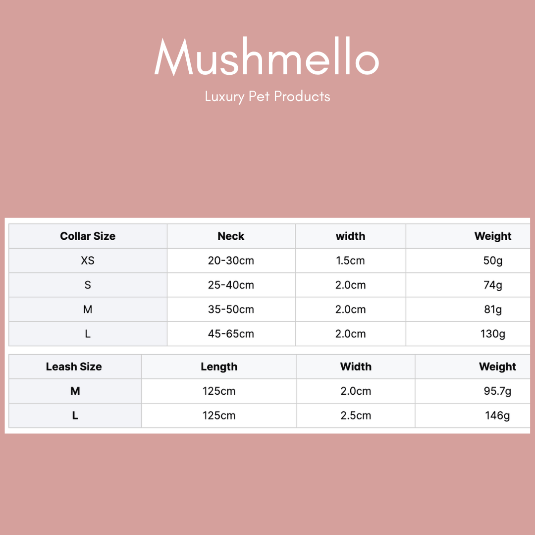 Luxury Twill Collar & Leash Set - Pink and Rose Gold