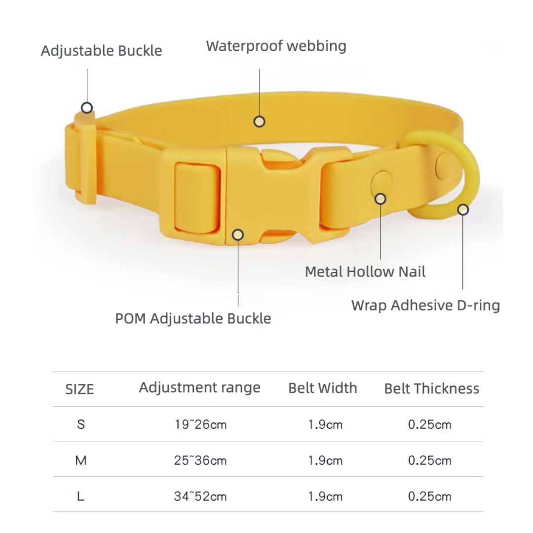 Pink Luxury Waterproof Breakaway Collar and Leash Set