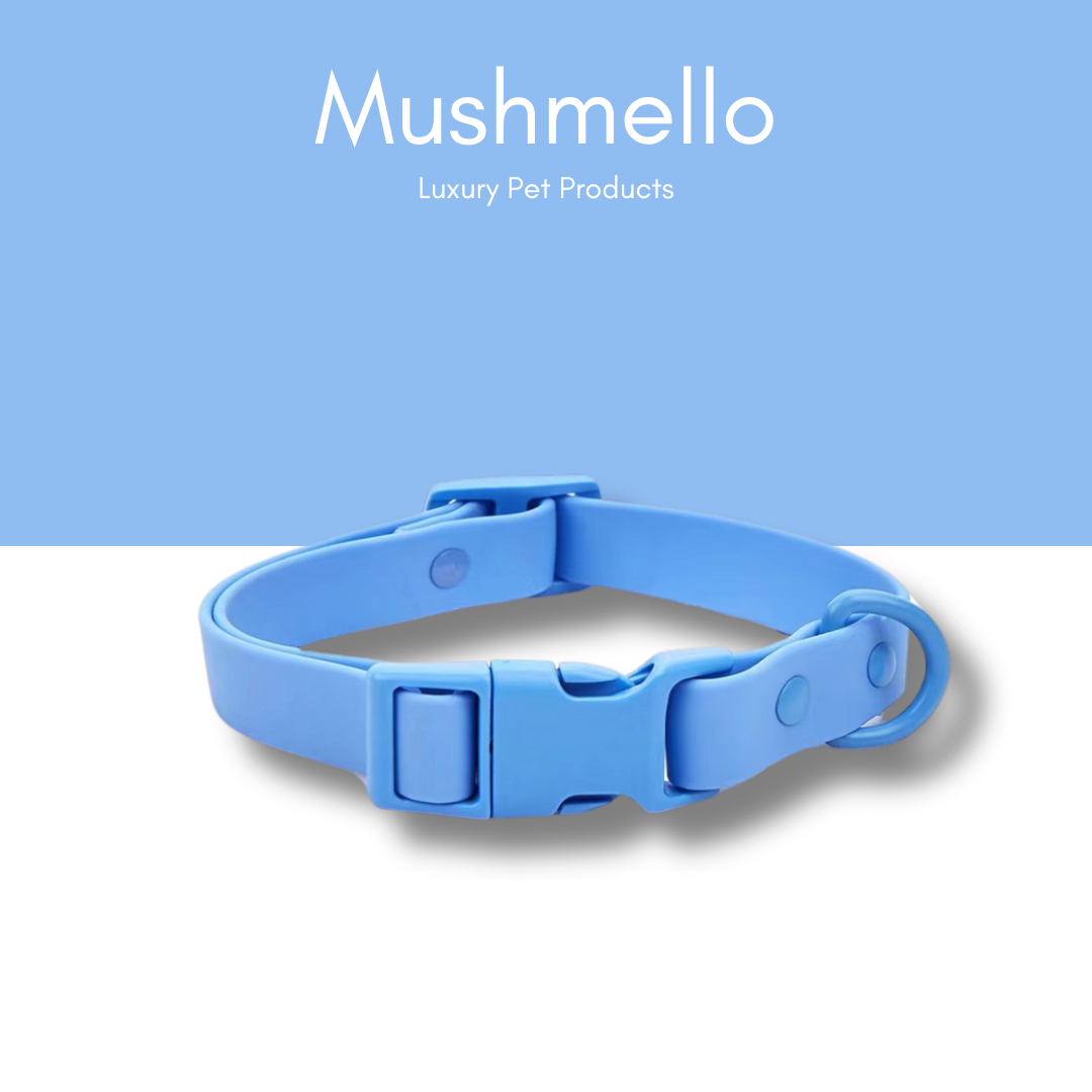 Blue Luxury Waterproof Breakaway Collar and Leash Set