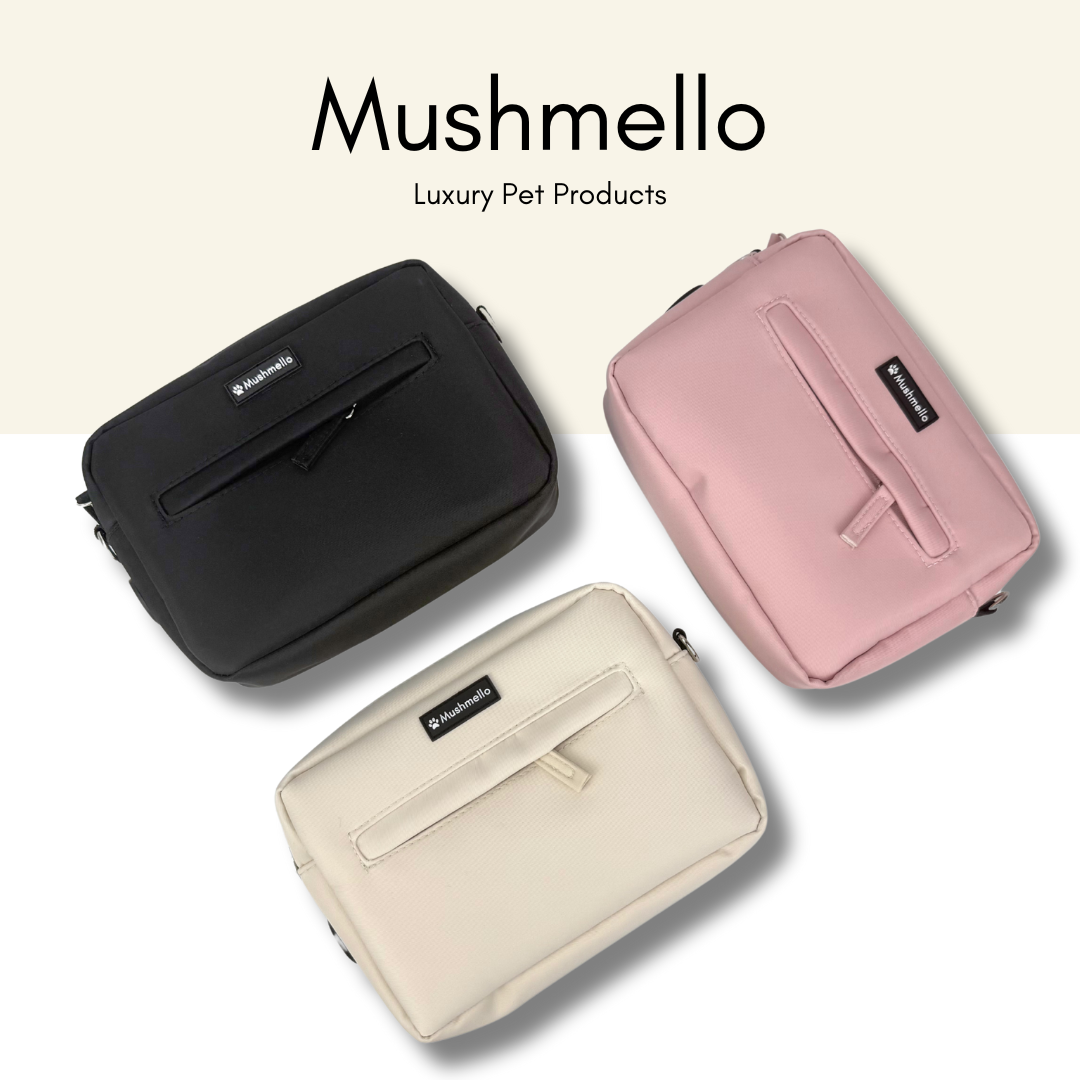 Luxury Hands-Free Dog Walking Bag - Cream