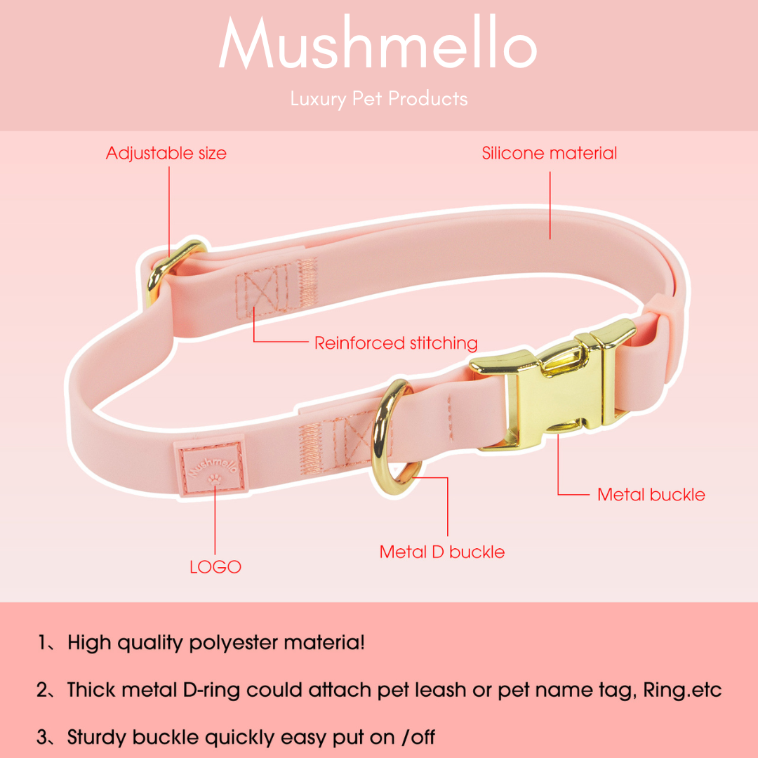 Luxury Soft, Waterproof, Breathable Harness, Collar and Lead Set - Pink