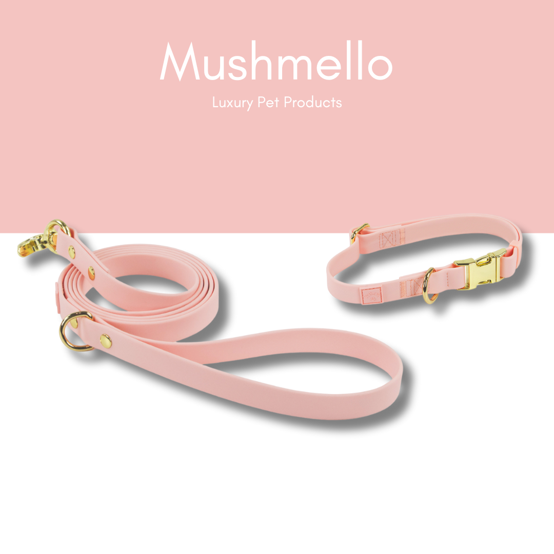 Luxury Soft, Waterproof, Breathable Harness, Collar and Lead Set - Pink