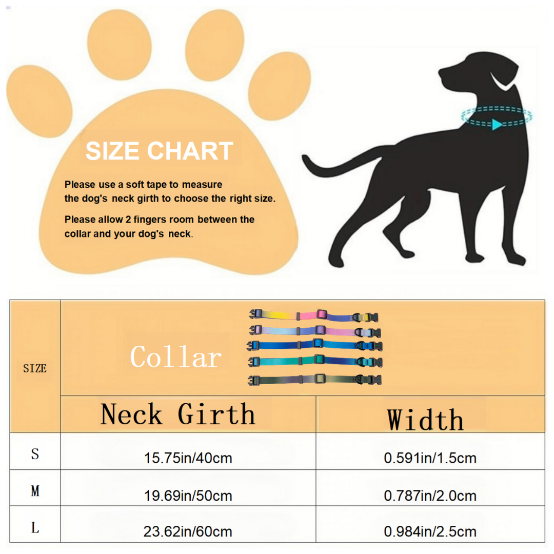 Gradient Waterproof PVC-Coated Dog Collar & Leash Set - Pink and Purple Gradient