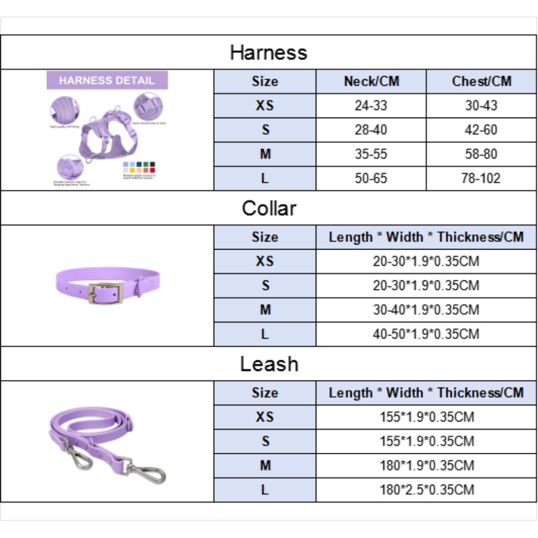 PVC coated waterproof easy-clean stylish dog collar - Purple