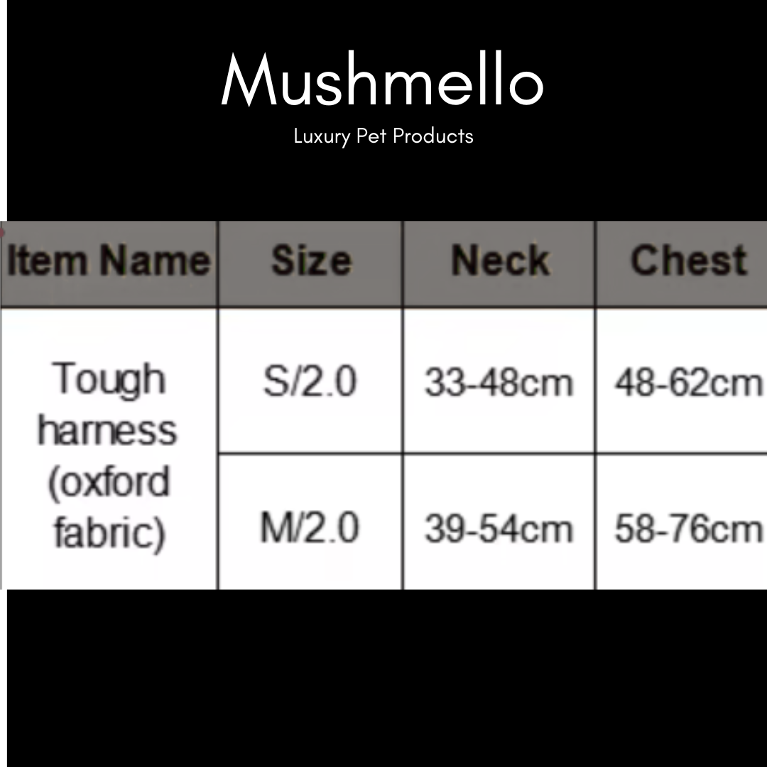 Mushmello Secure Waterproof Harness with Collar and Leash Set - Purple
