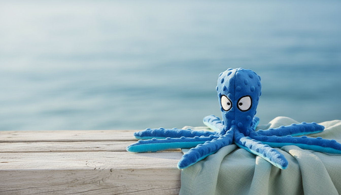 Mushmello Ozzy the Octopus | Squeaky Crinkle Dog Toy