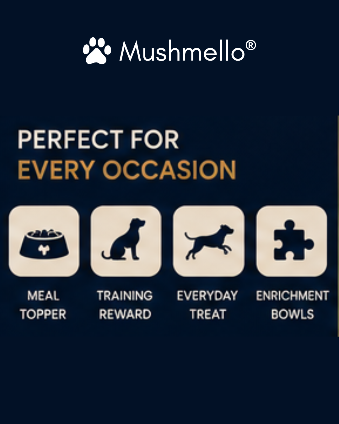 Mushmello Cluck Cubes | Freeze Dried Chicken Dog Treats