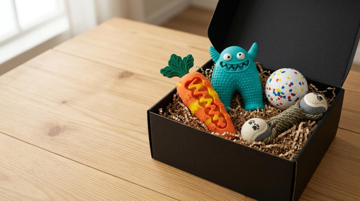Mushmello Chewer's Bundle | Rex, Crunch, Bounce Ball & Dumbell | Dental Chew Dog Toy Set