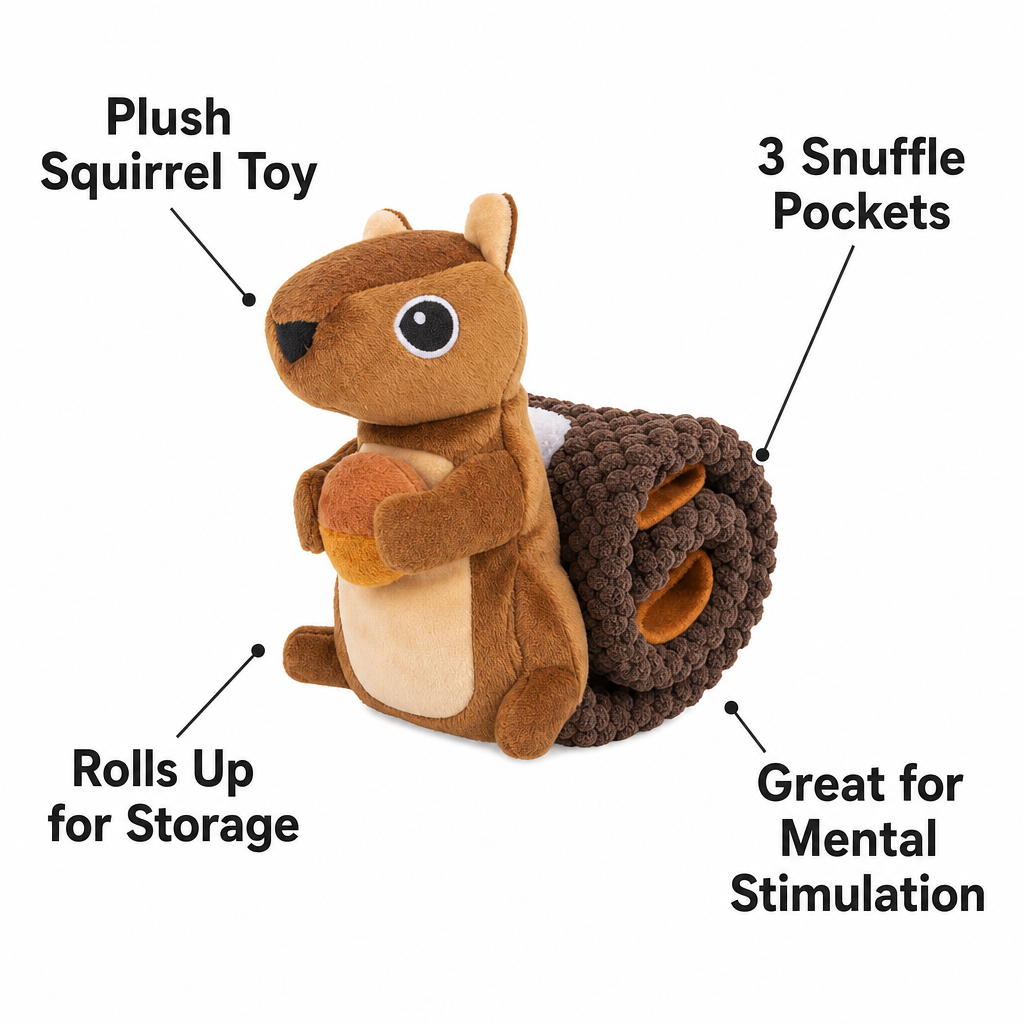 Mushmello Squirrel Snuffle Hide & Seek Dog Toy | Enrichment Slow Feeder | Nosework toy | SUMMER SPECIAL Limited stock only