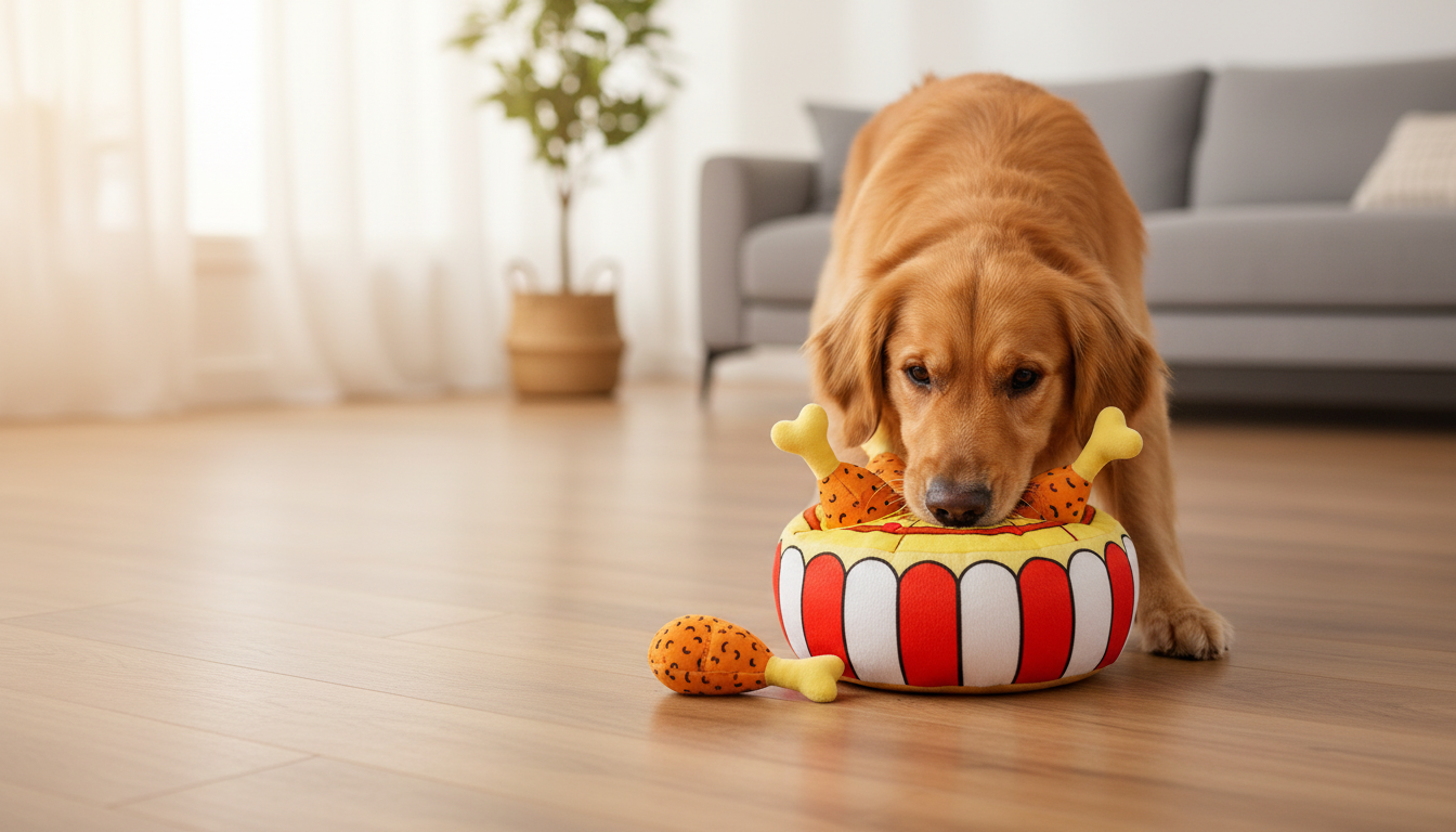 Mushmello Pizza & Chicken Hide & Seek Toy | Interactive Treat Hiding Enrichment Toy  | SUMMER SPECIAL Limited Stock only