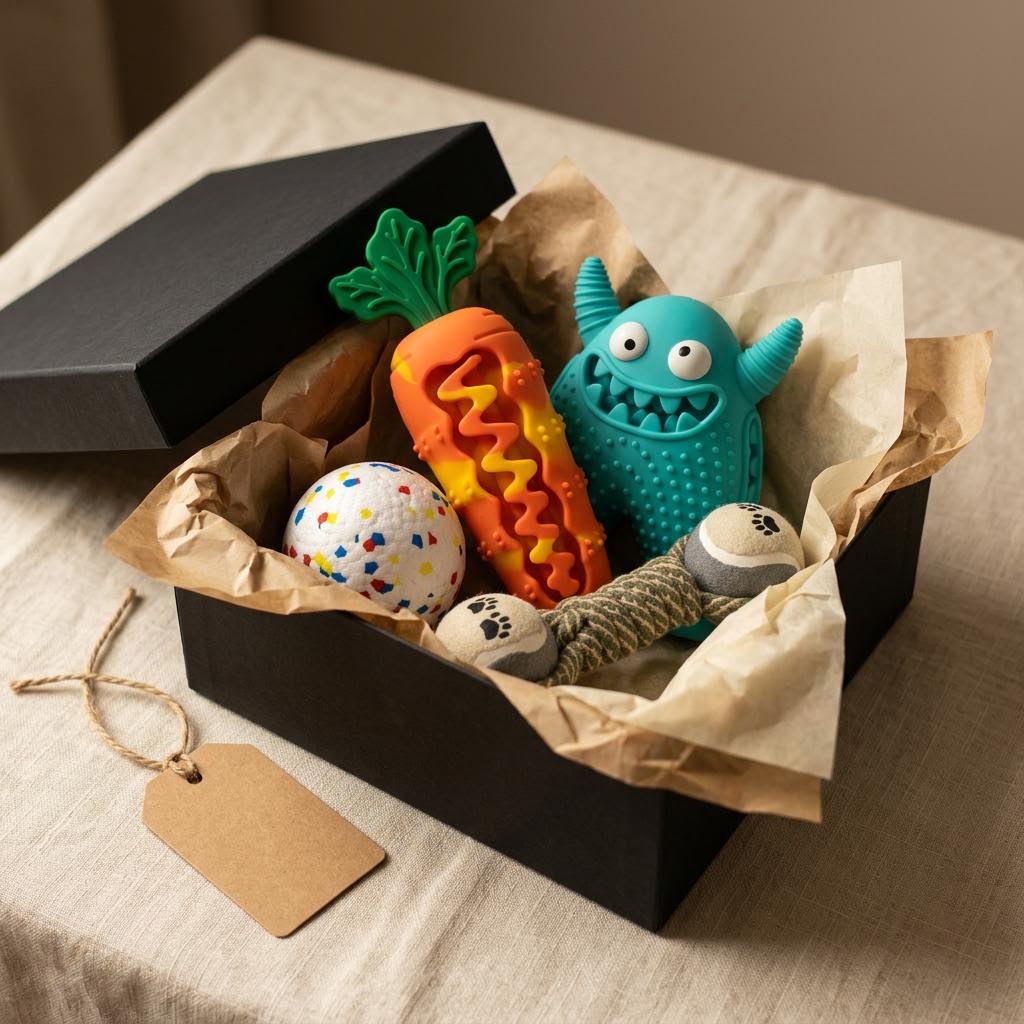 Mushmello Chewer's Bundle | Rex, Crunch, Bounce Ball & Dumbell | Dental Chew Dog Toy Set
