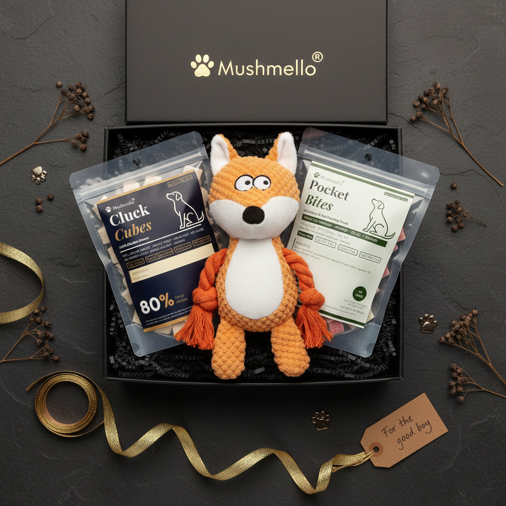 Mushmello Gift box | Set of Three Toys and Treats