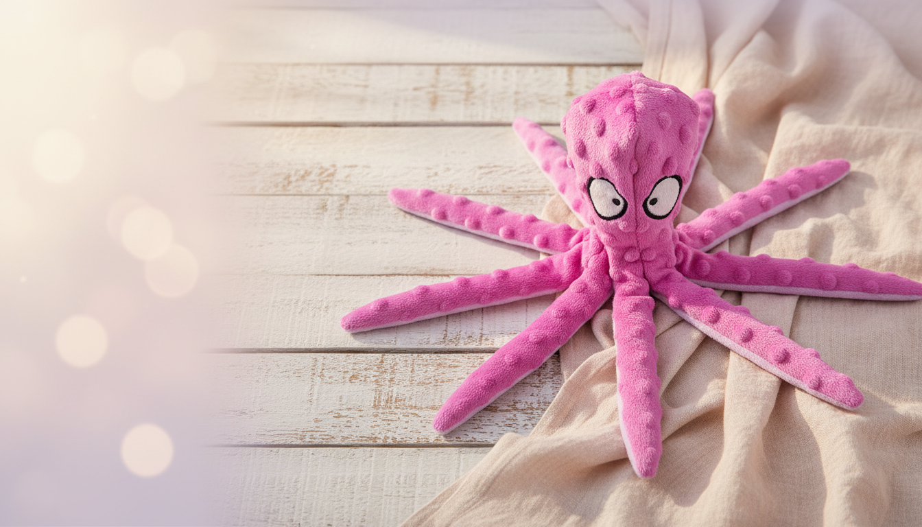 Mushmello Pearl the Octopus | Squeaky Crinkle Dog Toy