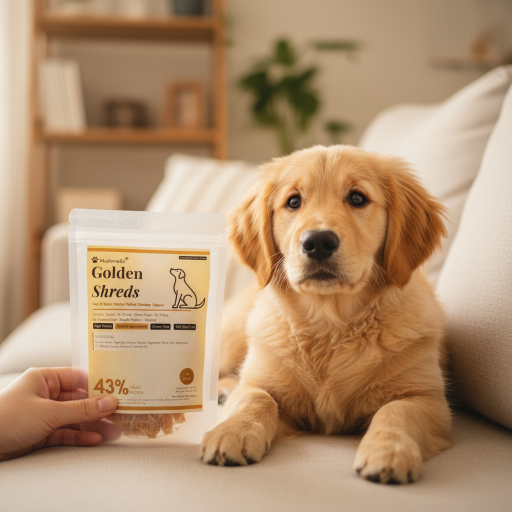 Mushmello Golden Shreds | Air Dried Shredded Chicken Food Topper