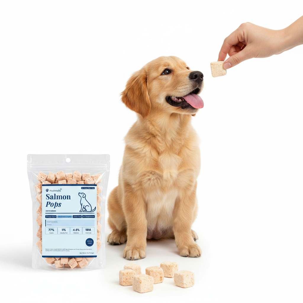 Mushmello Salmon Pops | Freeze Dried Salmon Dog Treats